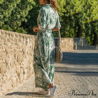 Women Chiffon Button Shirt Dress