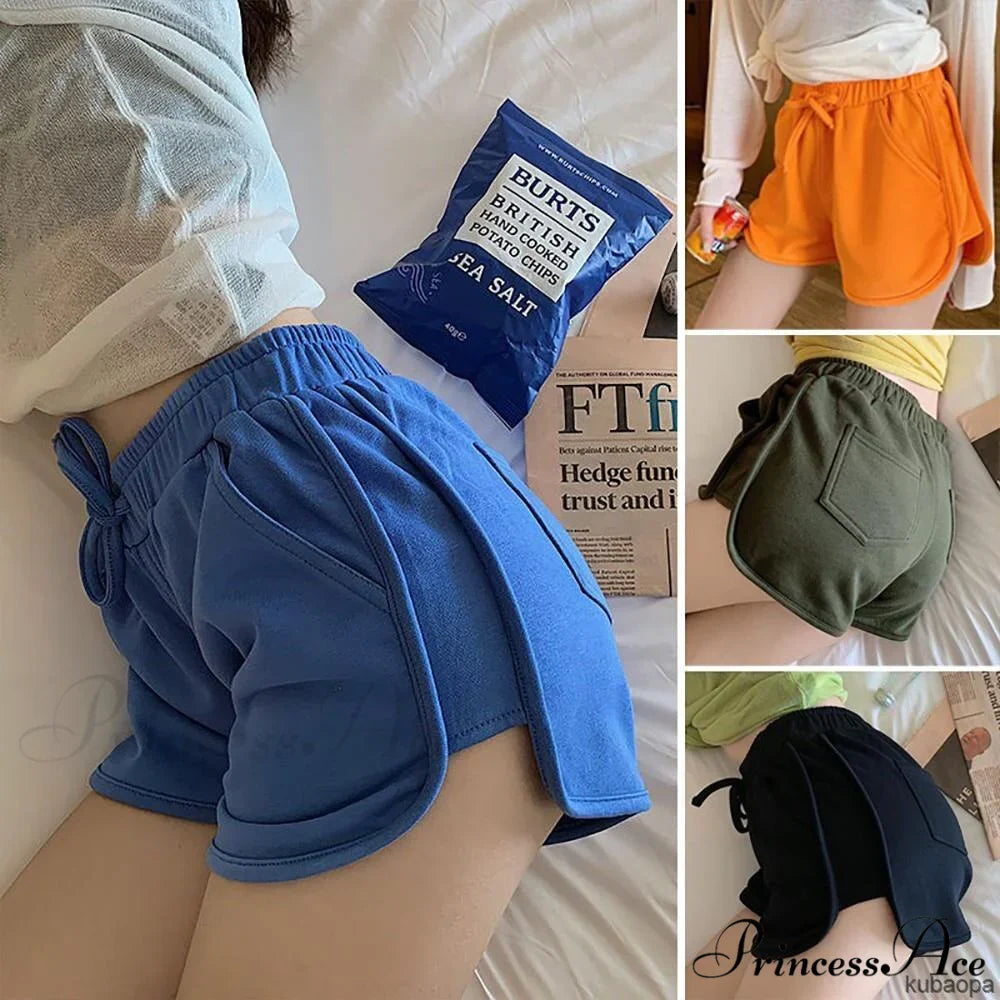 Women Elastic Pocket Shorts