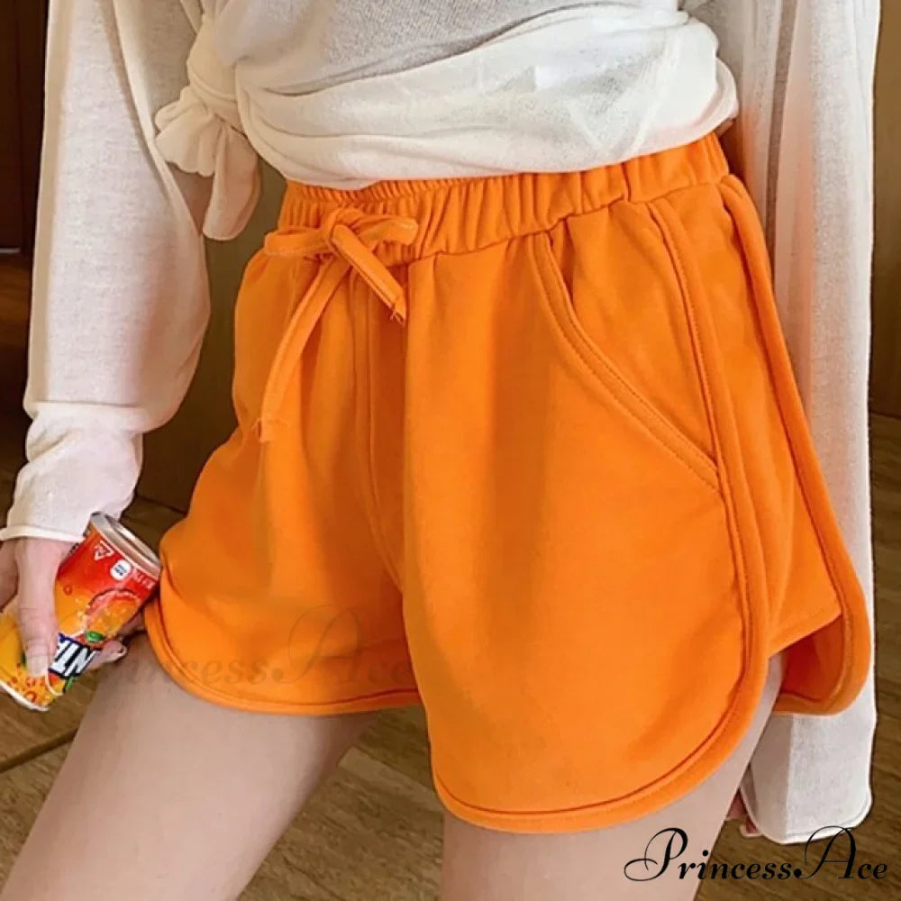 Women Elastic Pocket Shorts