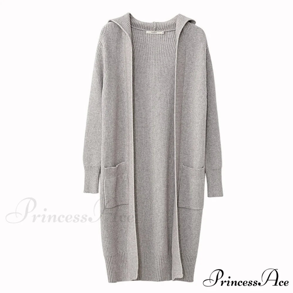 Women Fashion New Loose Hat Long Knitted Female Cardigan