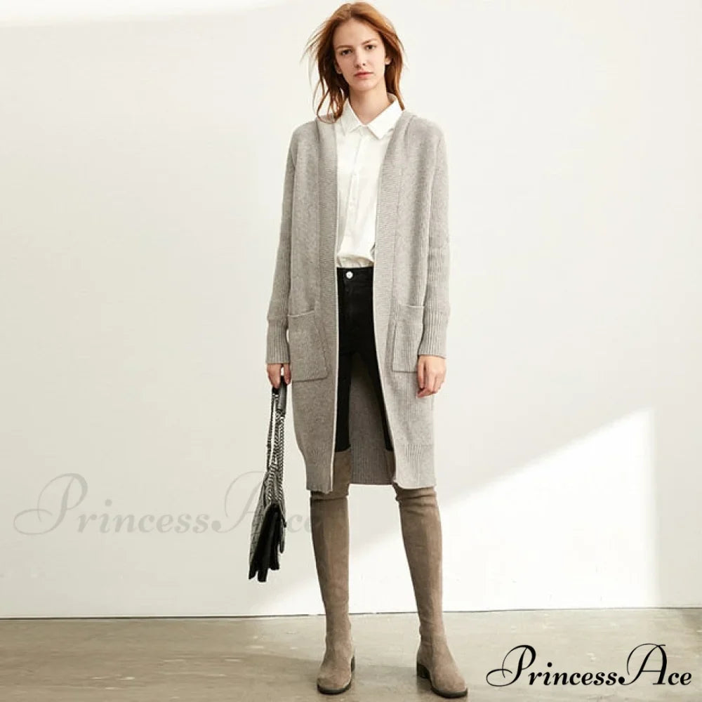 Women Fashion New Loose Hat Long Knitted Female Cardigan