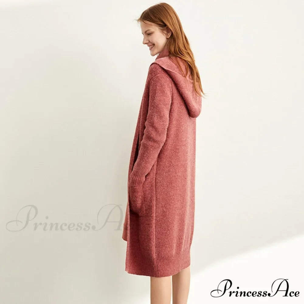 Women Fashion New Loose Hat Long Knitted Female Cardigan