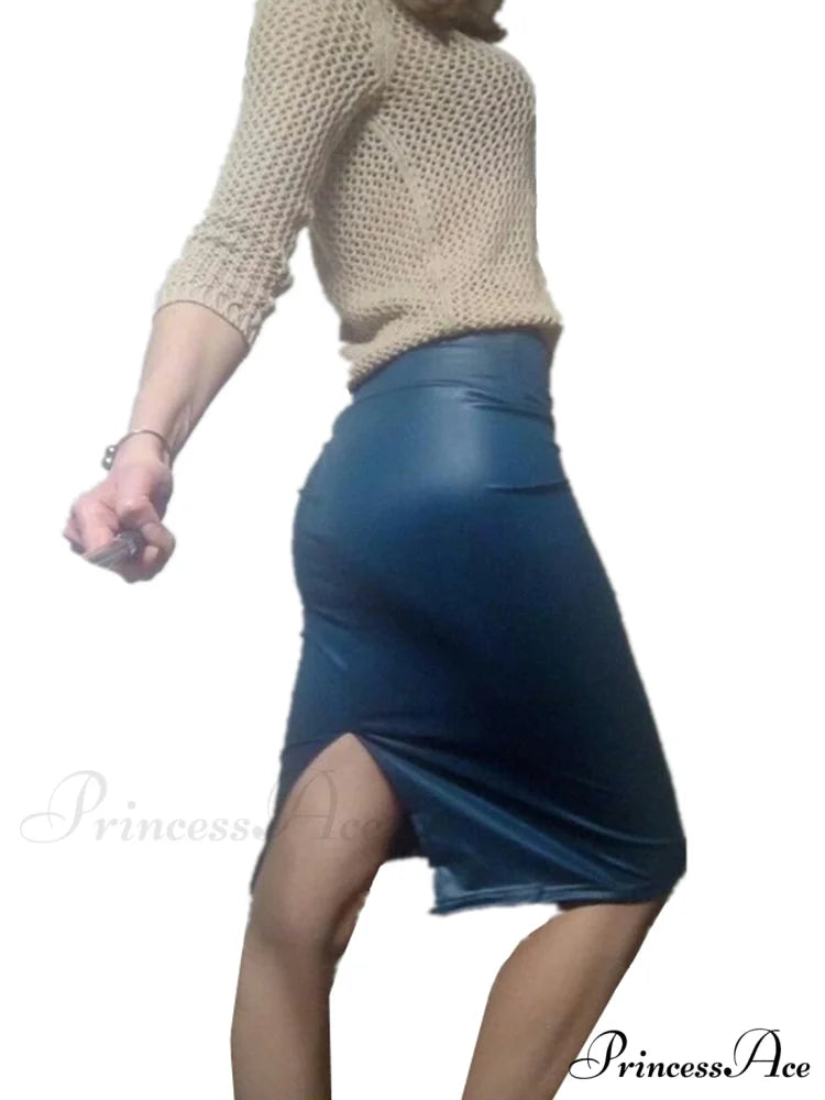 Women New Fashion Back Split Sexy Skirt