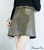 Women New Trend PU Leather Pencil Skirt
