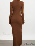 Women Slim Fit Sleeve Button Down Turn Down Collar Evening for Spring Fall Female Vestidos