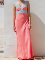 Women Summer Beach Lace Patchwork Sleeveless Tank Backless Sexy Ladies V-neck Female Vestidos