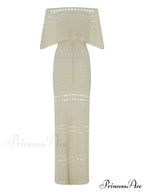 Women Summer Knitted Short Sleeve Off Shoulder Hollow Out Tie Up Streetwear Female Vestidos New