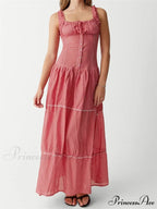 Women Summer Sleeveless Tank Casual Plaid Print Ruffles Party Cocktail Beach Street Ruched Vestidos