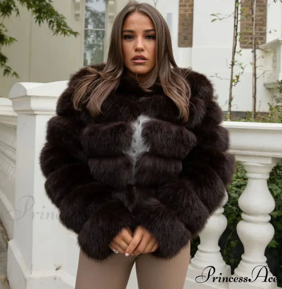 Women's Fox Fur European Urban Jacket