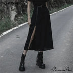 Women's Minimalist Thin Two-wear A Pendulum Chiffon Half Detachable Belt High Waist Long Skirt
