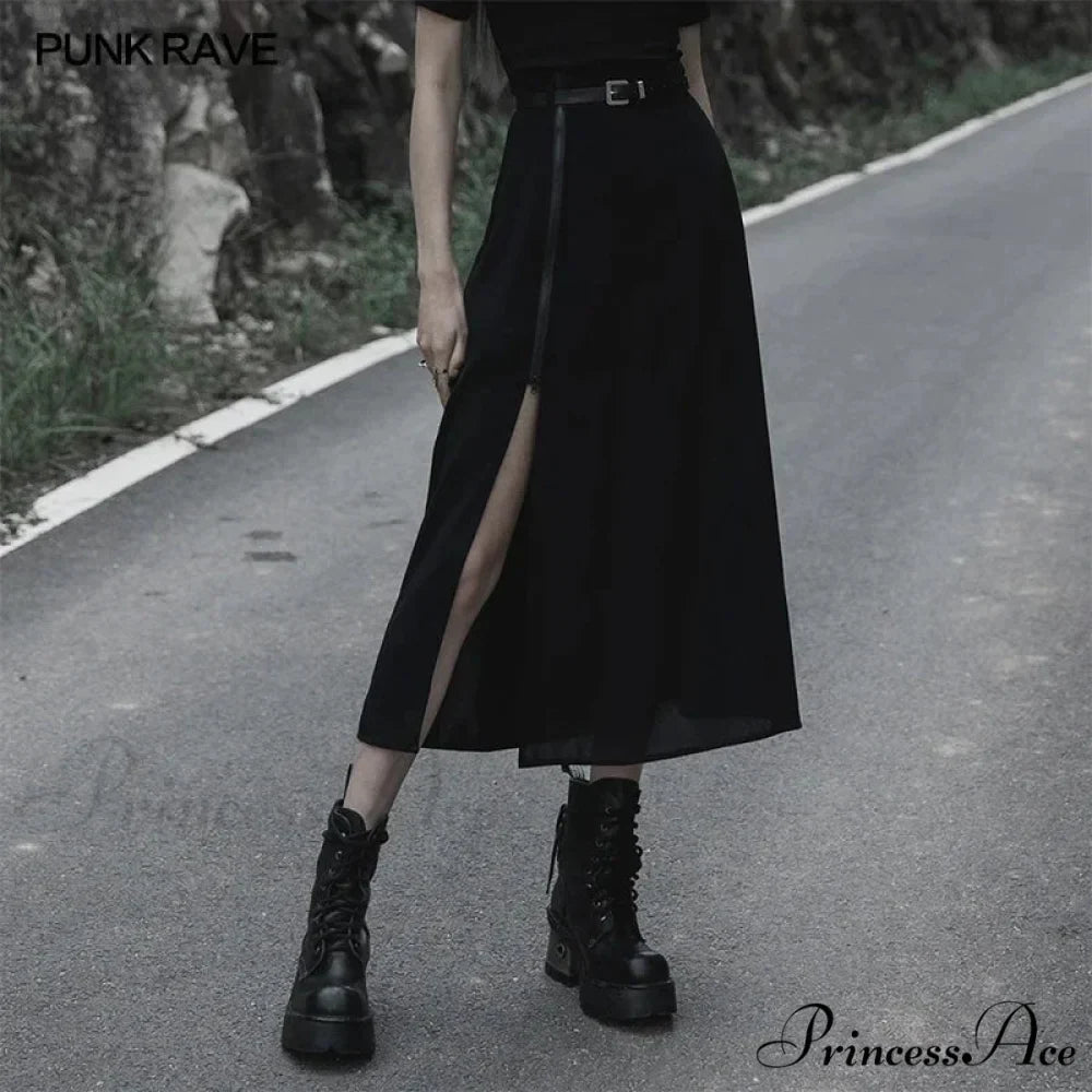 Women's Minimalist Thin Two-wear A Pendulum Chiffon Half Detachable Belt High Waist Long Skirt