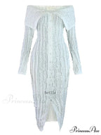 Women's Pleated Off Shoulder See-Through Fitted Ruched Party Night Sexy Midi Dress