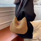 Women's Summer Straw Crossbody Shoulder Purse
