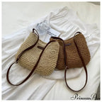 Women's Summer Straw Crossbody Shoulder Purse