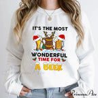 Wonderful Time Beer Autumn Winter Casual Hoodless Pullover Christmas Hoodie
