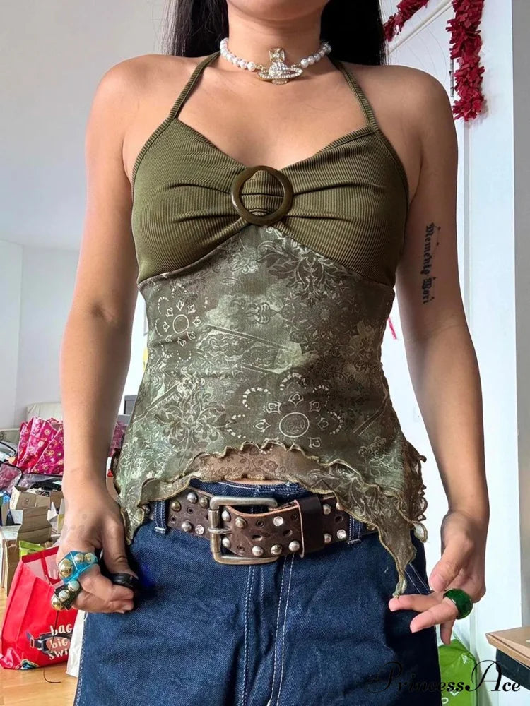 Woodland Emerald Unevenly Cut Top