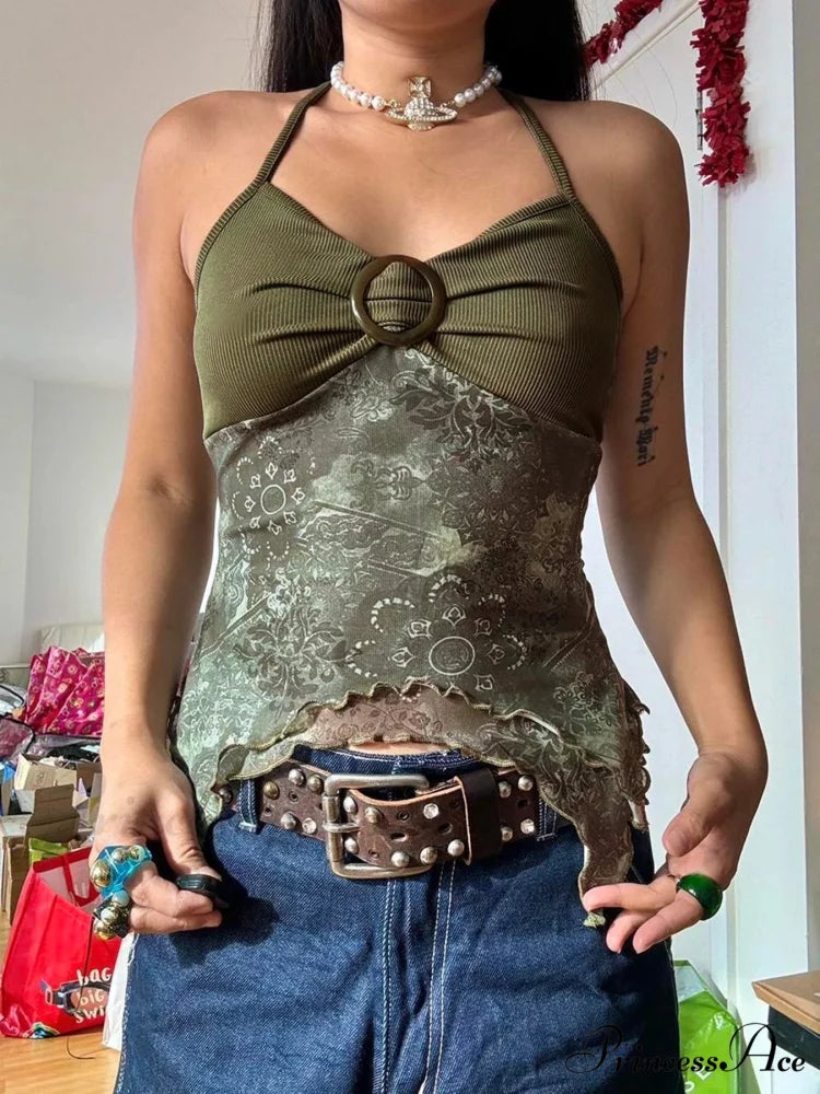 Woodland Emerald Unevenly Cut Top