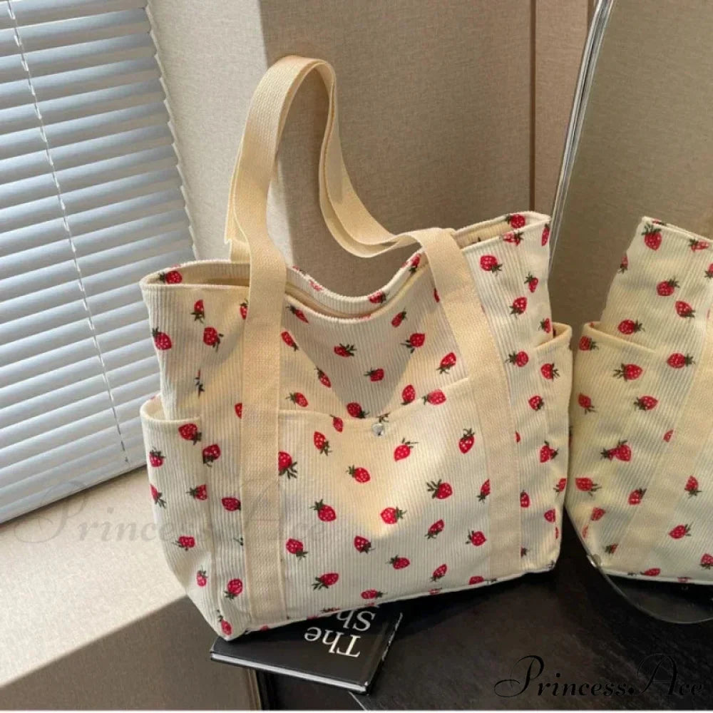 Woodland Ribbed Basic Shoulder Bag