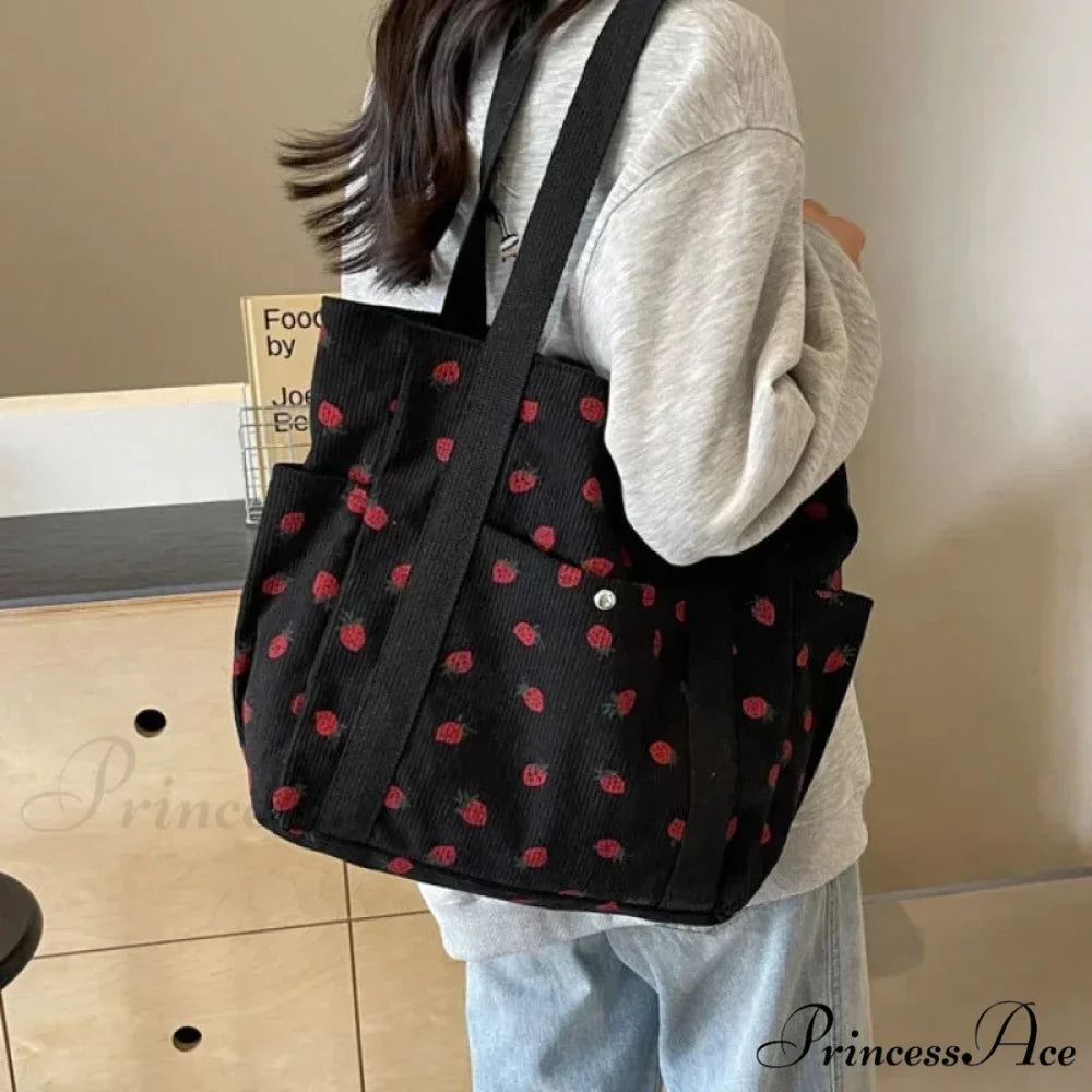 Woodland Ribbed Basic Shoulder Bag