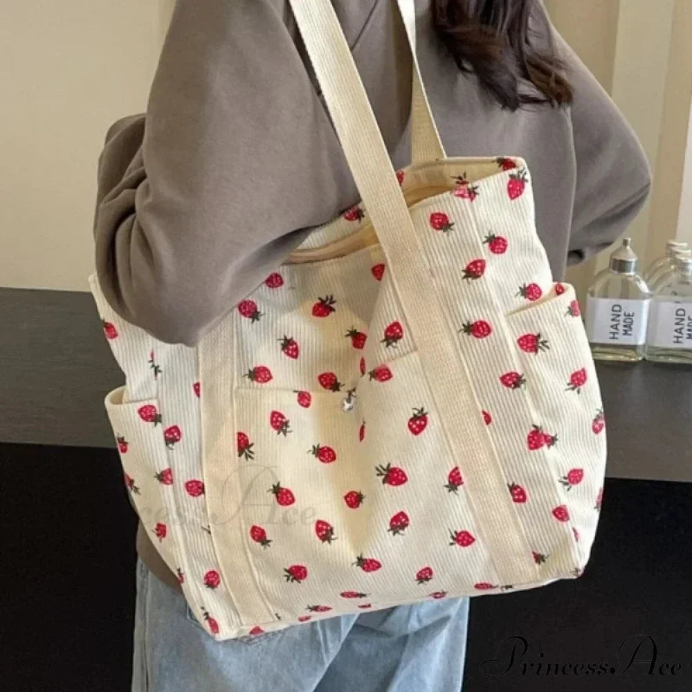 Woodland Ribbed Basic Shoulder Bag