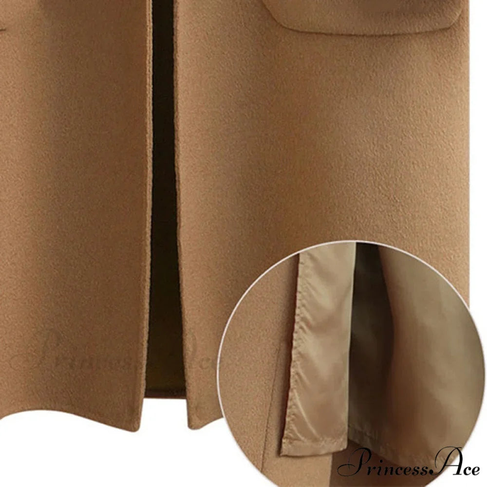 Wool Baggy Long Solid Simple All-match Overcoat