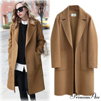 Wool Baggy Long Solid Simple All-match Overcoat