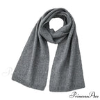 Wool Blend Solid Knitted Minimalist Imitation Cashmere Scarf