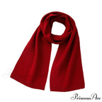 Wool Blend Solid Knitted Minimalist Imitation Cashmere Scarf