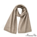 Wool Blend Solid Knitted Minimalist Imitation Cashmere Scarf