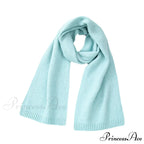 Wool Blend Solid Knitted Minimalist Imitation Cashmere Scarf