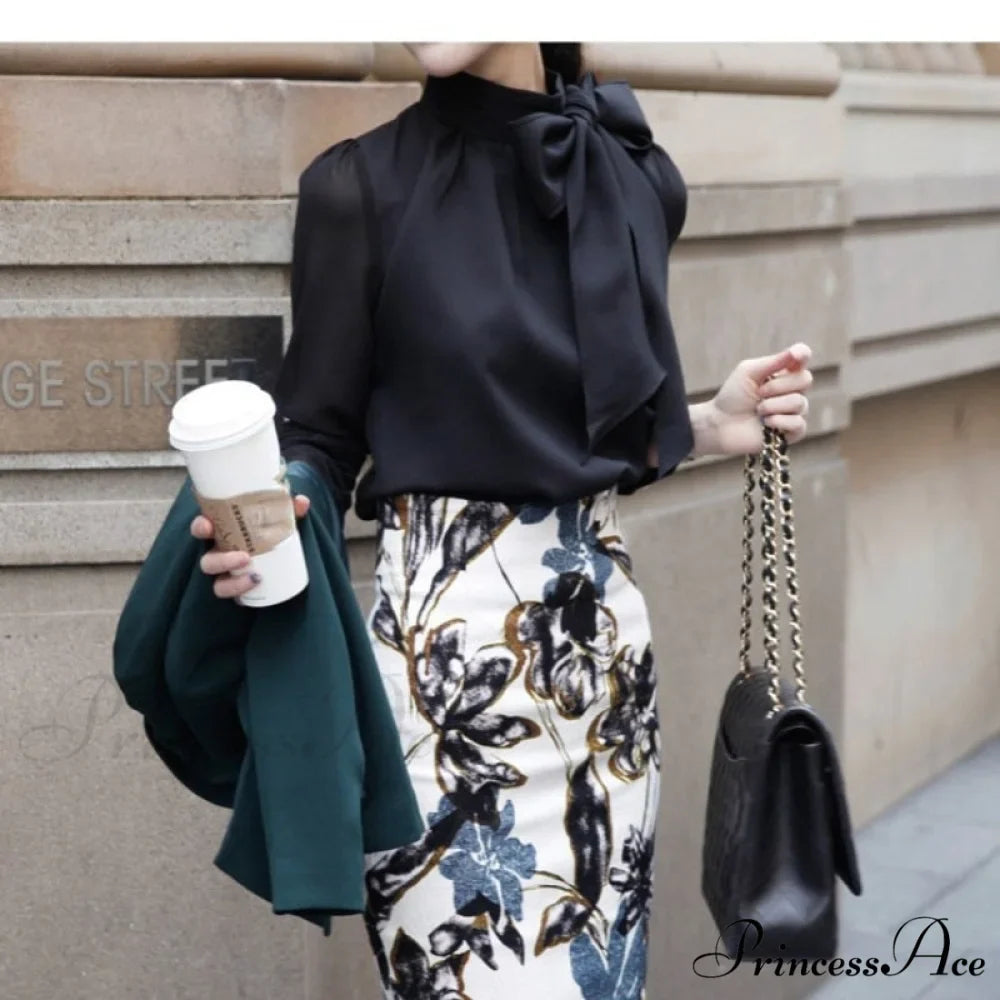 Work Style OL Elegant Puff Sleeve Blouse