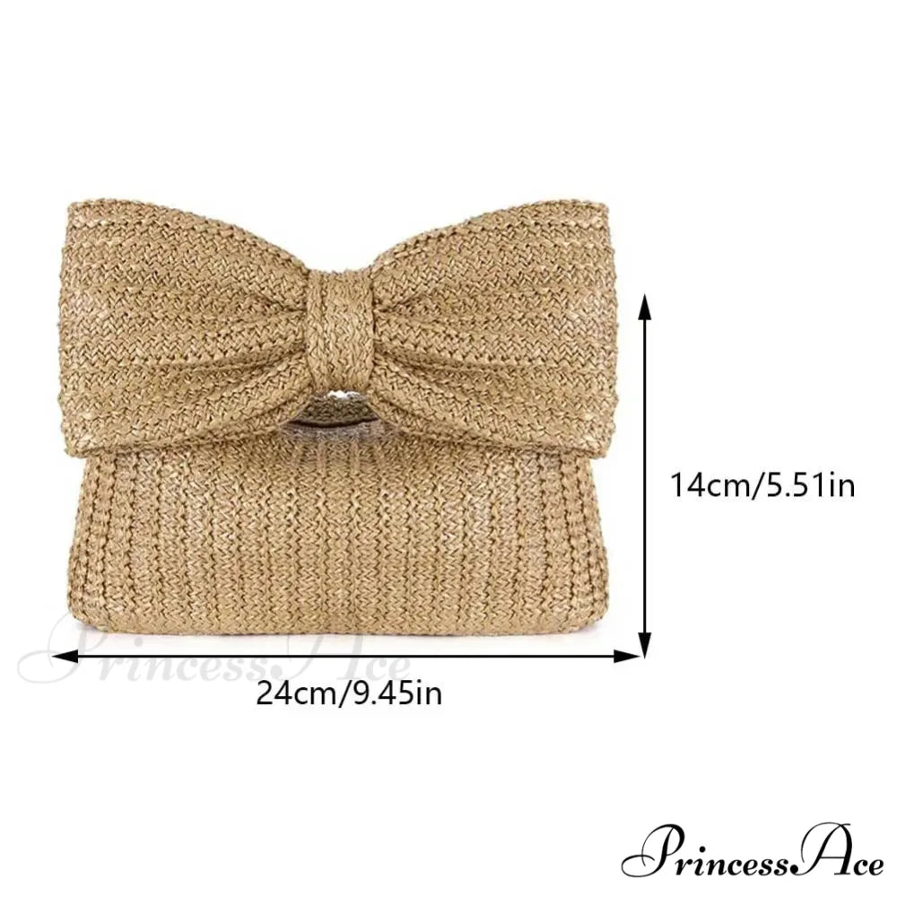 Woven Bow Purse Wristlet