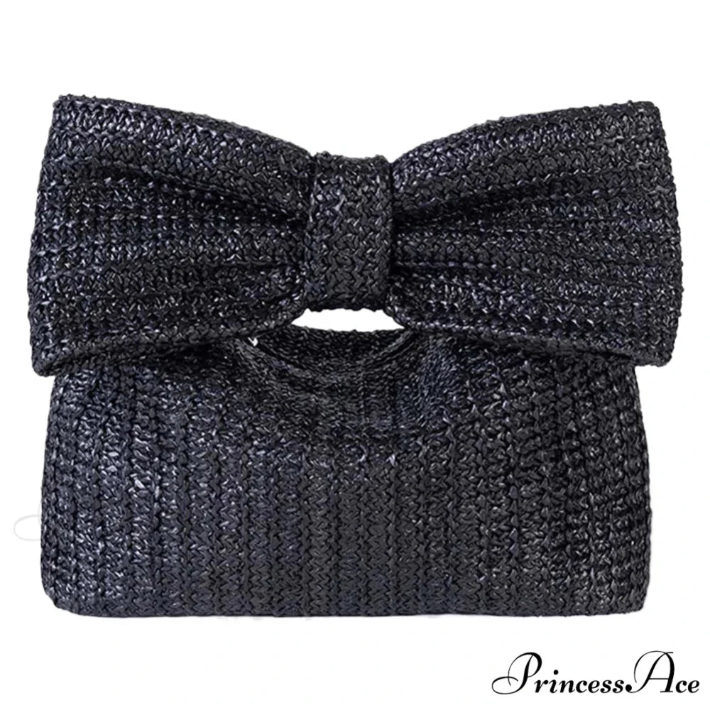 Woven Bow Purse Wristlet