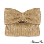Woven Bow Purse Wristlet