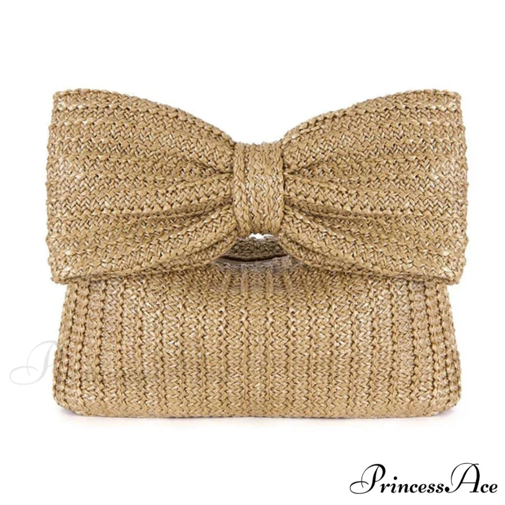 Woven Bow Purse Wristlet