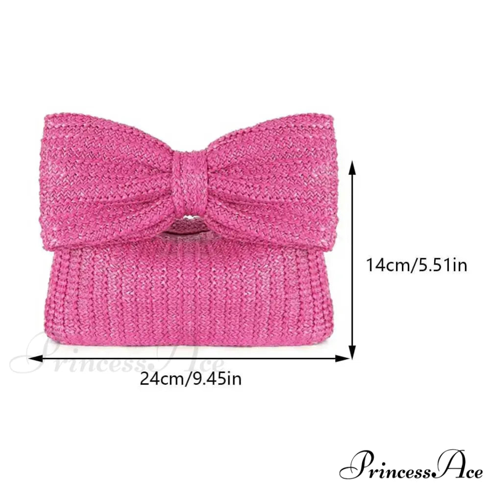 Woven Bow Purse Wristlet