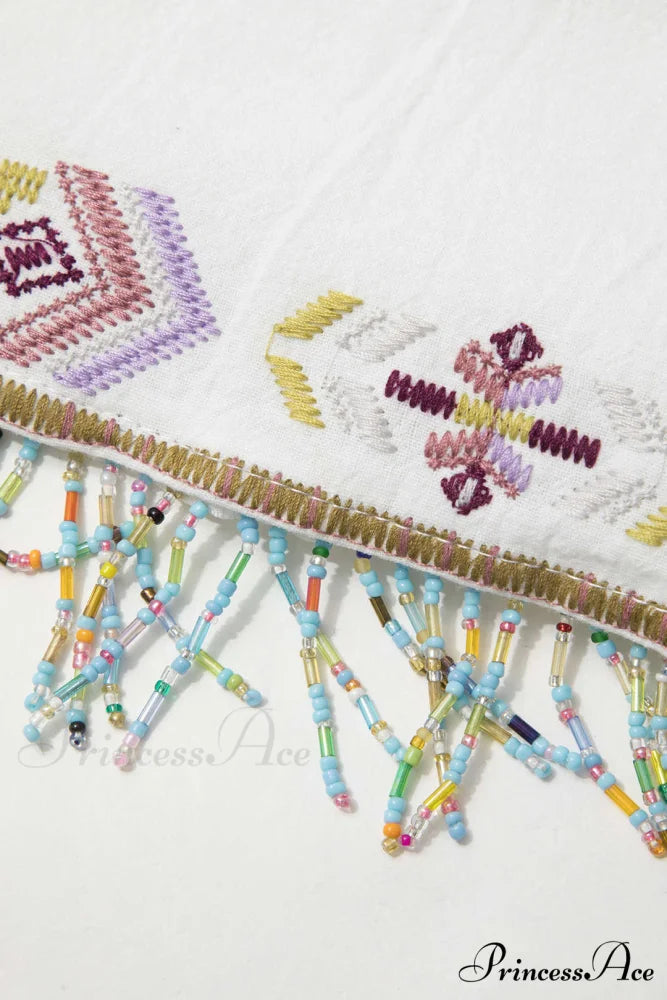 Wrap Tassel Hem Charming V-neck Slip Mini Dress