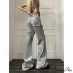 Y2K Antique Baggy Wide Leg Denim Trousers