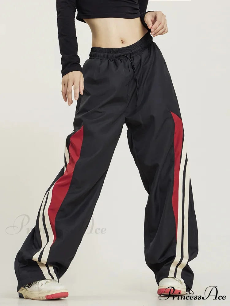 Y2K Dark Large Loose-Fitting Trousers