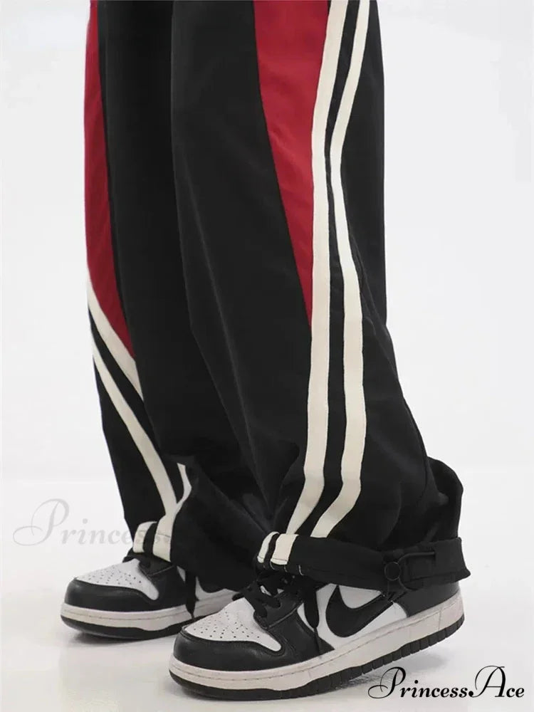 Y2K Dark Large Loose-Fitting Trousers