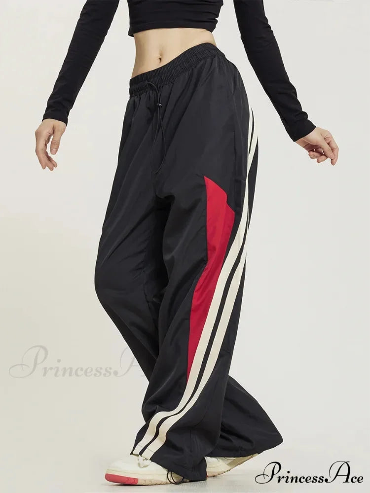 Y2K Dark Large Loose-Fitting Trousers