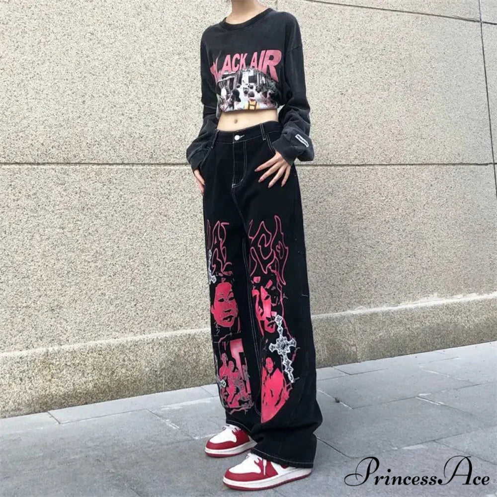 Y2K Dark Urban Loose Trousers