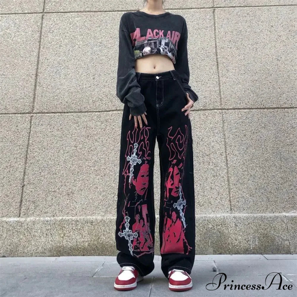 Y2K Dark Urban Loose Trousers