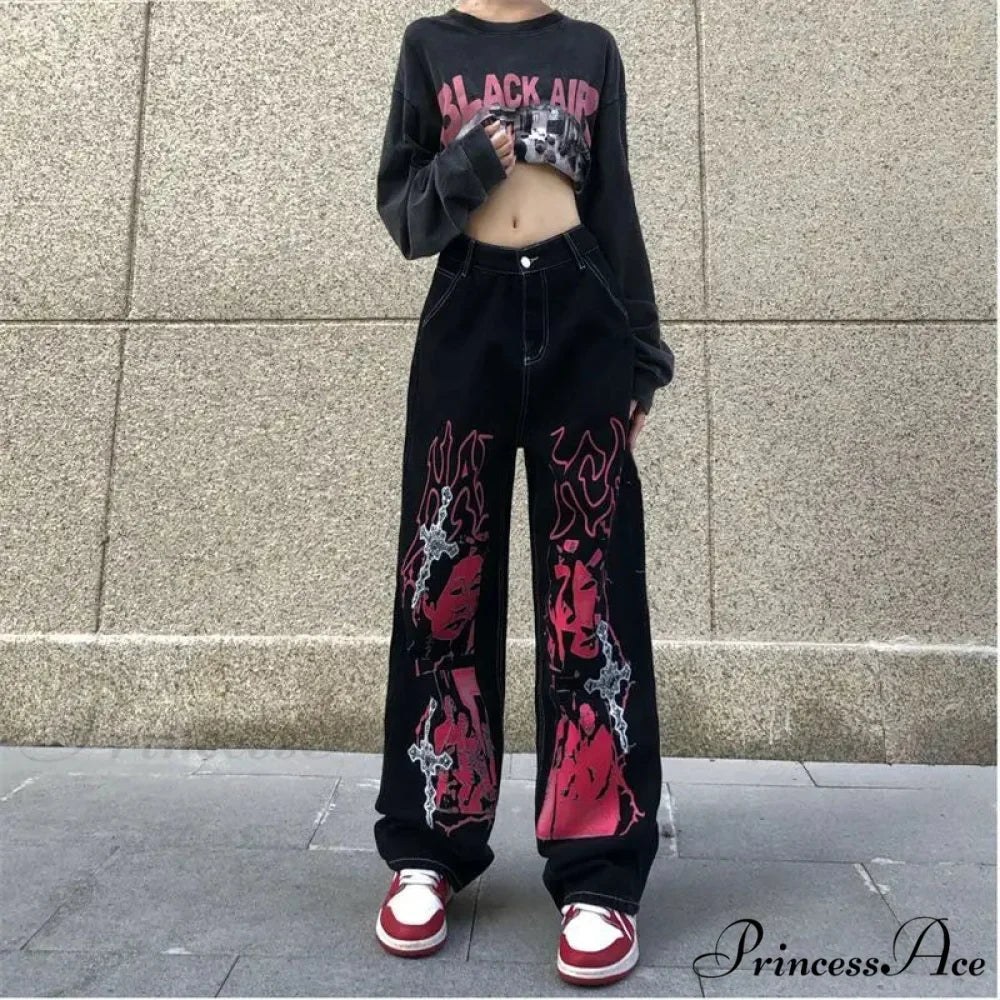 Y2K Dark Urban Loose Trousers