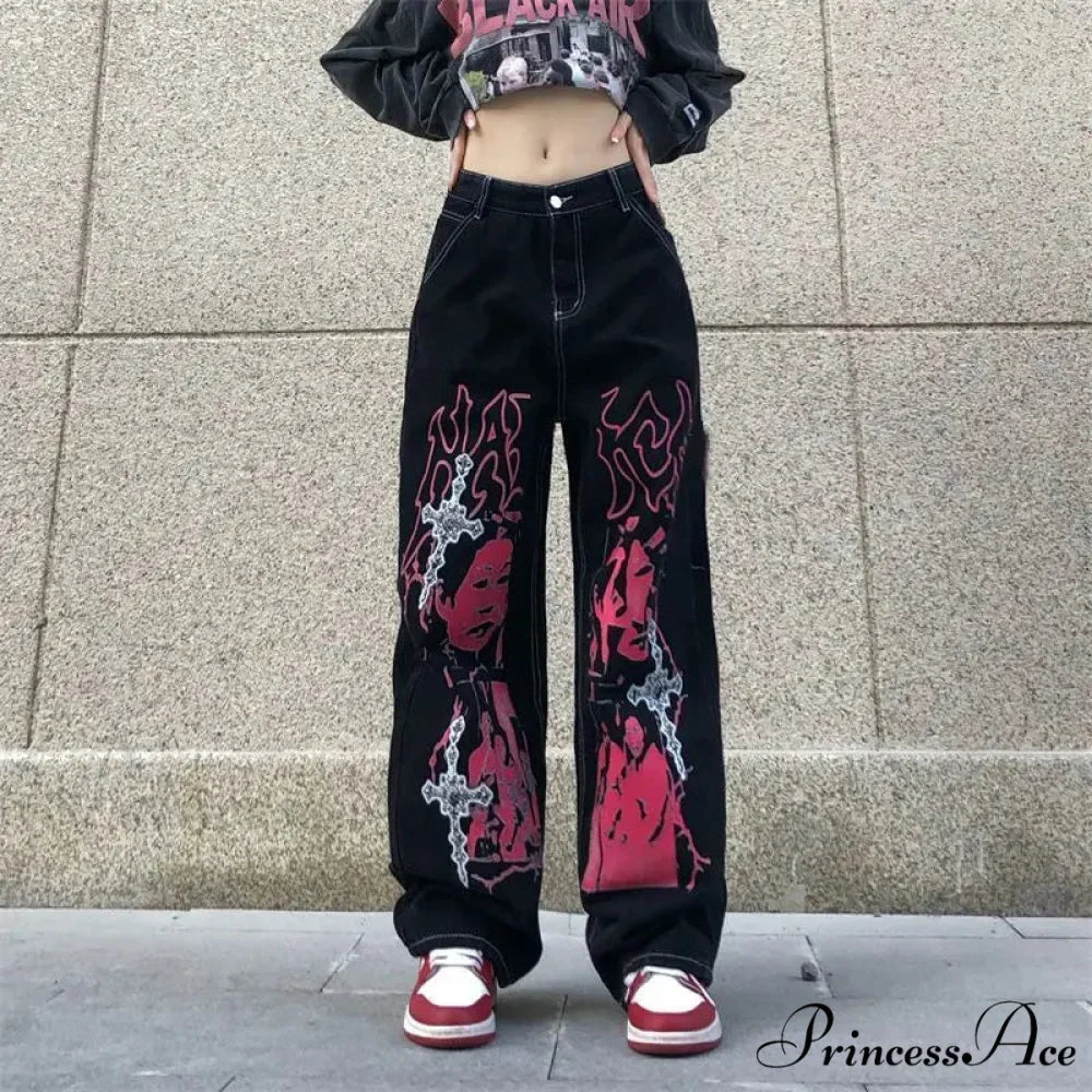 Y2K Dark Urban Loose Trousers
