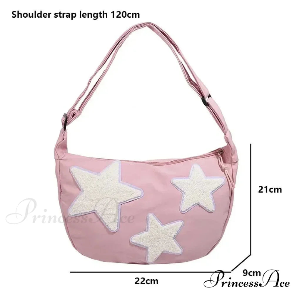 Y2K Fabric Courier Crossbody Shoulder Bag