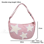 Y2K Fabric Courier Crossbody Shoulder Bag