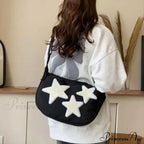 Y2K Fabric Courier Crossbody Shoulder Bag
