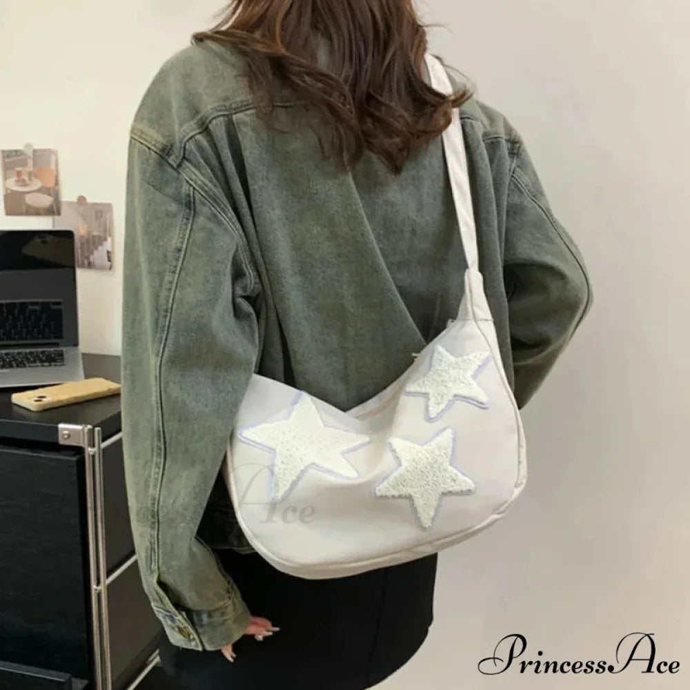 Y2K Fabric Courier Crossbody Shoulder Bag