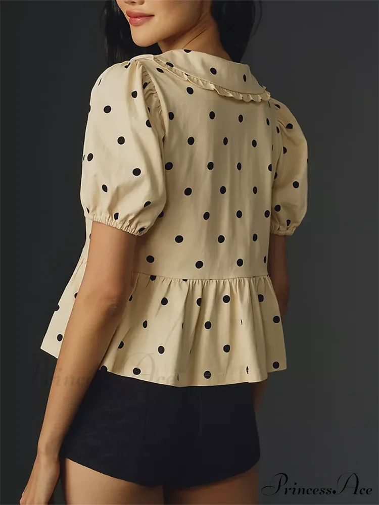 Y2K Flounce Frill Plaid Blouse